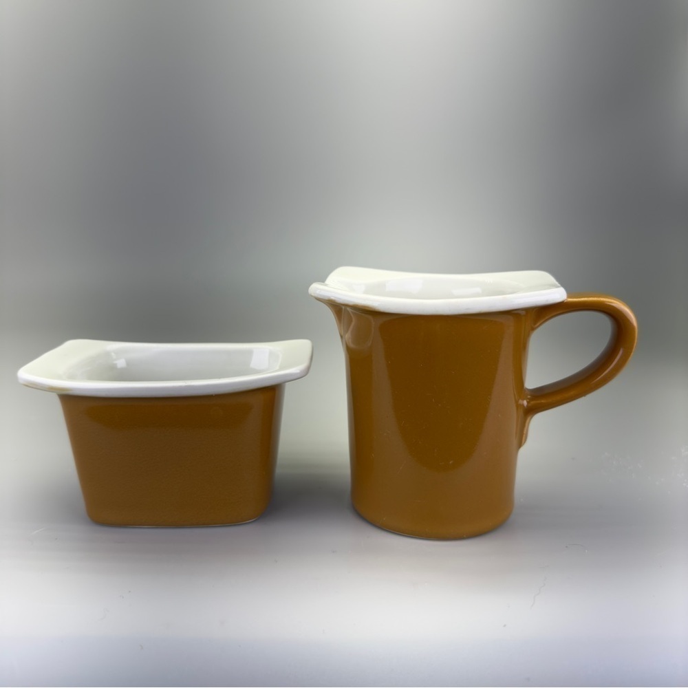 Vintage MCM Hall Creamer and Sugar Set